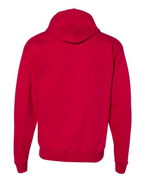 Hanes P180 Adult EcoSmart 50/50 Full-Zip Hooded Sweatshirt #color_DEEP RED