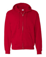 Hanes P180 Adult EcoSmart 50/50 Full-Zip Hooded Sweatshirt #color_DEEP RED