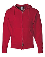 Jerzees 993 Adult NuBlend Fleece Full-Zip Hooded Sweatshirt #color_TRUE RED