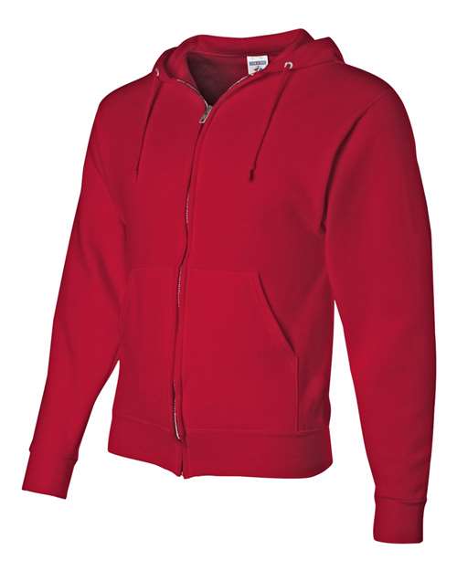 Jerzees 993 Adult NuBlend Fleece Full-Zip Hooded Sweatshirt #color_TRUE RED