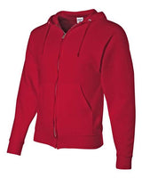 Jerzees 993 Adult NuBlend Fleece Full-Zip Hooded Sweatshirt #color_TRUE RED