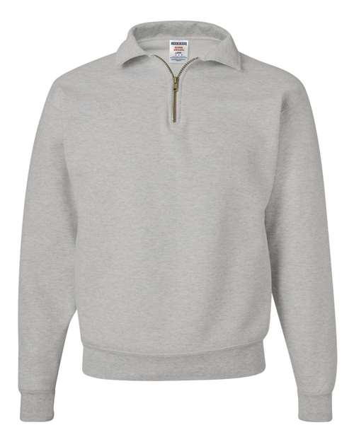 Jerzees 4528 Adult Super Sweats NuBlend Fleece Quarter-Zip Pullover #color_OXFORD