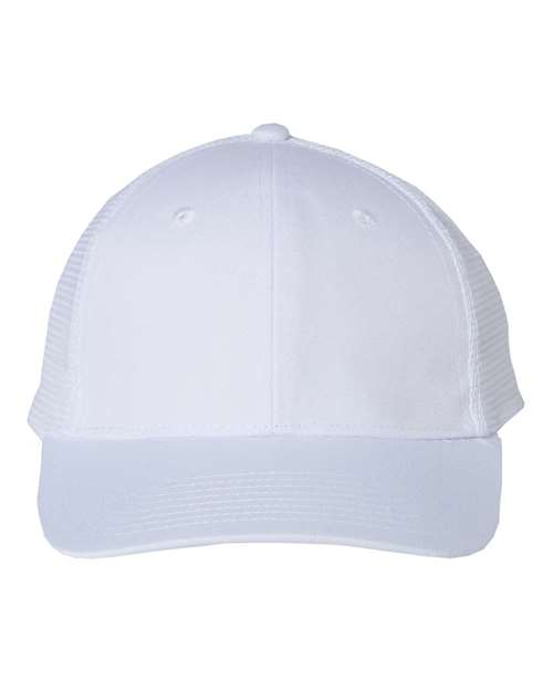 Valucap VC400 Mesh-Back Twill Trucker Cap #color_White