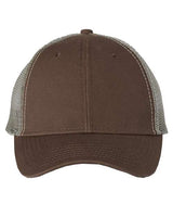 Valucap AH80 Bio-Washed Trucker Cap #color_Brown/ Khaki