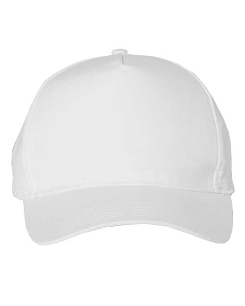 Valucap 8869 Five-Panel Twill Cap #color_White