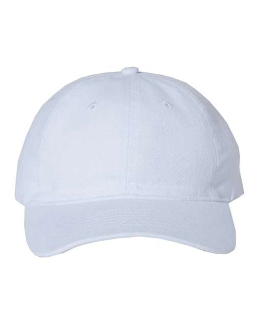 Valucap 9610 Heavy Brushed Twill Unstructured Cap #color_White