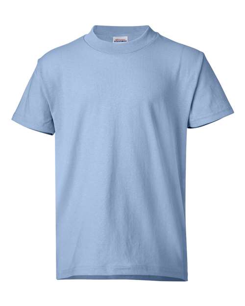 Hanes 5370 Youth 50/50 T-Shirt #color_LIGHT BLUE