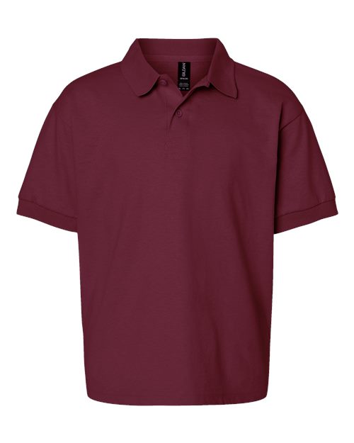 Gildan G880B Youth 50/50 Jersey Polo #color_MAROON