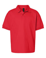 Gildan G880B Youth 50/50 Jersey Polo #color_RED