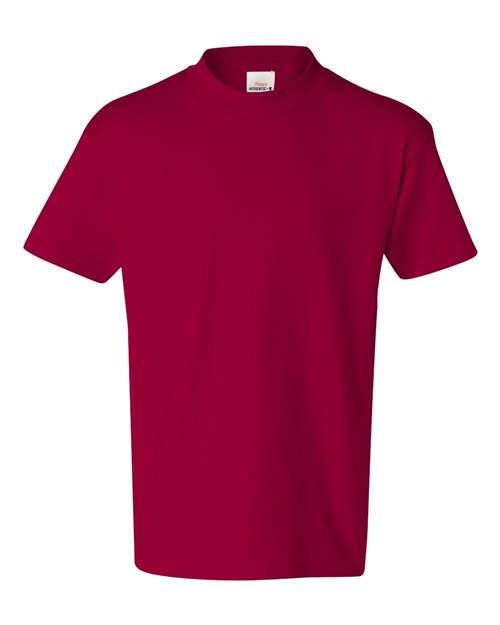 Hanes 54500 Youth Authentic-T T-Shirt #color_DEEP RED