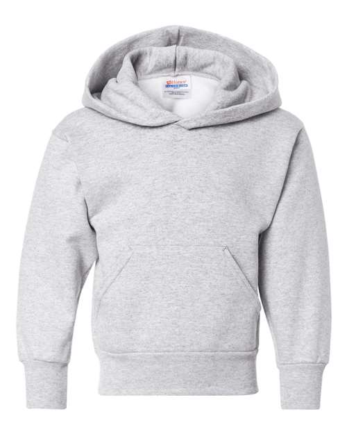 Hanes P473 Youth EcoSmart 50/50 Pullover Hooded Sweatshirt #color_ASH