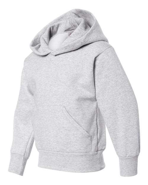 Hanes P473 Youth EcoSmart 50/50 Pullover Hooded Sweatshirt #color_ASH