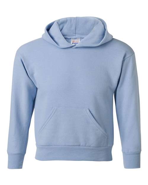Hanes P473 Youth EcoSmart 50/50 Pullover Hooded Sweatshirt #color_LIGHT BLUE