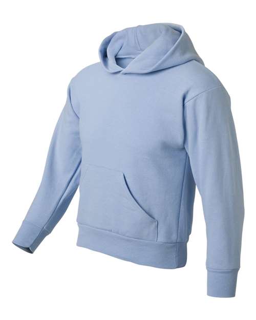 Hanes P473 Youth EcoSmart 50/50 Pullover Hooded Sweatshirt #color_LIGHT BLUE