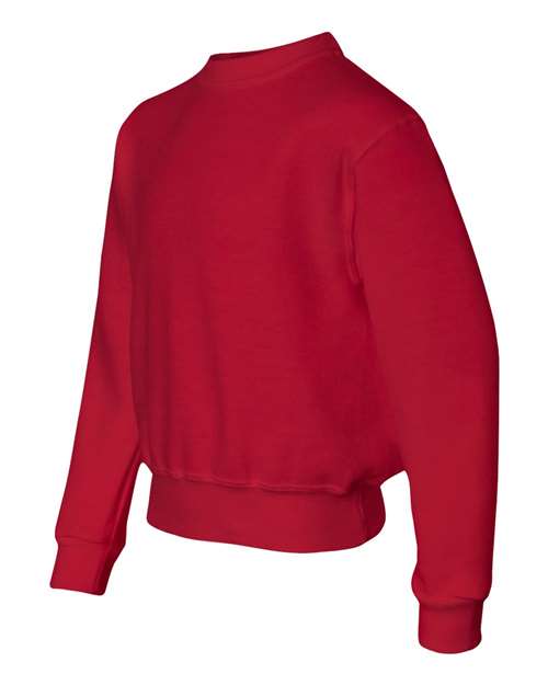 Jerzees 562B Youth NuBlend Fleece Crew #color_TRUE RED