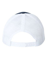 Valucap VC400 Mesh-Back Twill Trucker Cap #color_Navy/ White