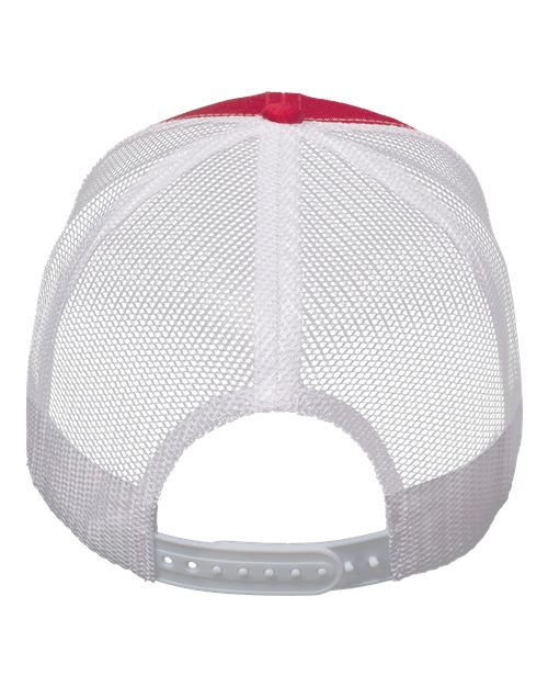 Valucap VC400 Mesh-Back Twill Trucker Cap #color_Red/ White