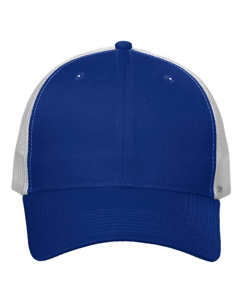 Valucap VC400 Mesh-Back Twill Trucker Cap #color_Royal/ White
