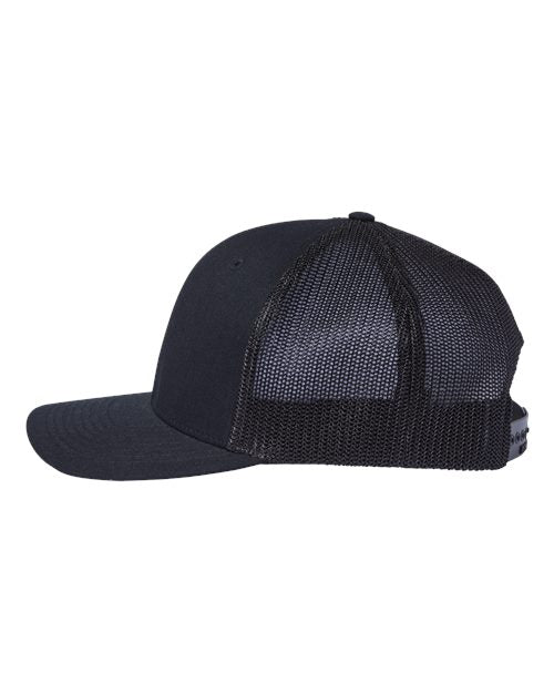 Richardson 112PL 112+ R-Flex Adjustable Trucker Cap #color_Black