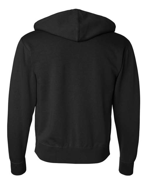 Independent Trading Co. AFX90UNZ Lightweight Full-Zip Hooded Sweatshirt #color_Black