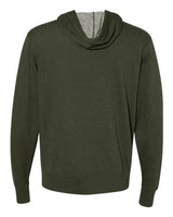 Independent Trading Co. PRM90HTZ Heathered French Terry Full-Zip Hooded Sweatshirt #color_Olive Heather