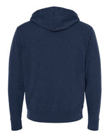 Independent Trading Co. PRM90HTZ Heathered French Terry Full-Zip Hooded Sweatshirt #color_Navy Heather