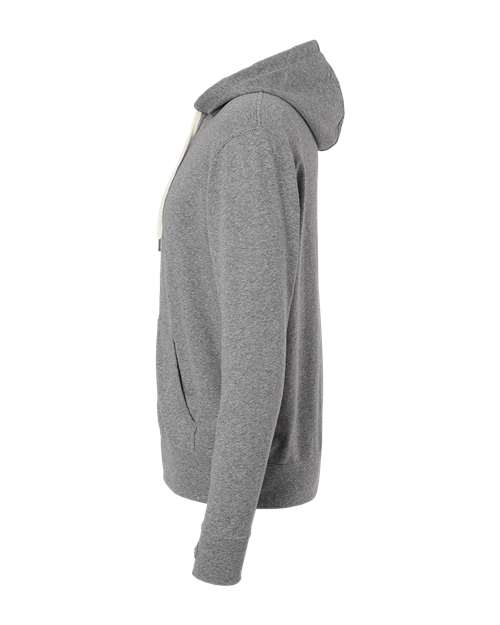 Independent Trading Co. PRM90HTZ Heathered French Terry Full-Zip Hooded Sweatshirt #color_Salt & Pepper