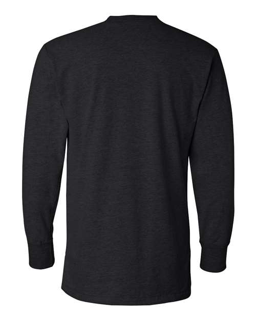 J America JA8244 Men's Vintage Brushed Jersey Henley #color_BLACK