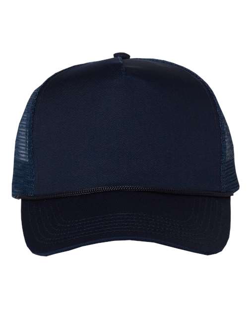 Valucap 8804H Five-Panel Trucker Cap #color_Navy