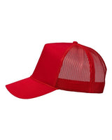 Valucap 8804H Five-Panel Trucker Cap #color_Red