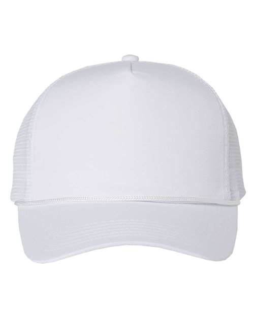 Valucap 8804H Five-Panel Trucker Cap #color_White