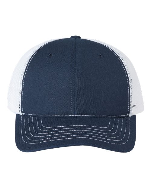 Classic Caps USA100 USA-Made Trucker Cap #color_Navy/ White