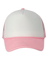 Valucap VC700 Foam Mesh-Back Trucker Cap #color_White/ Pink