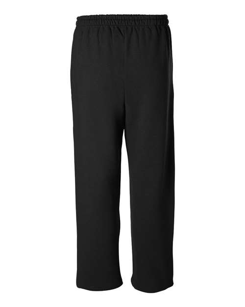 Gildan G184 Adult Heavy Blend Adult 50/50 Open-Bottom Sweatpant #color_BLACK