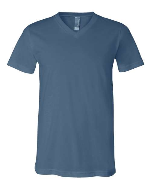 Bella + Canvas 3005 Unisex Jersey Short-Sleeve V-Neck T-Shirt #color_STEEL BLUE