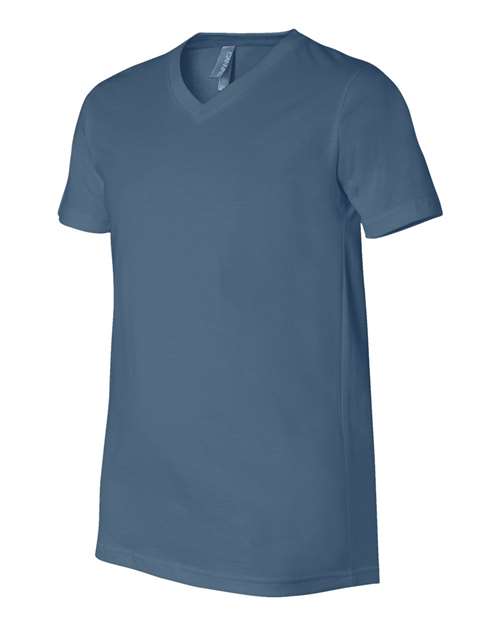 Bella + Canvas 3005 Unisex Jersey Short-Sleeve V-Neck T-Shirt #color_STEEL BLUE