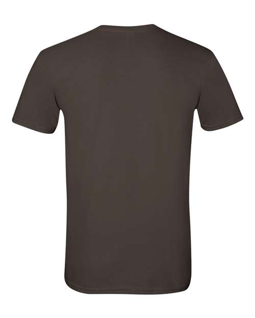 Gildan G640 Adult Softstyle 4.5 oz T-Shirt #color_DARK CHOCOLATE