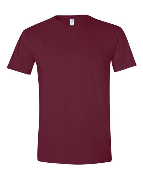Gildan G640 Adult Softstyle 4.5 oz T-Shirt #color_MAROON