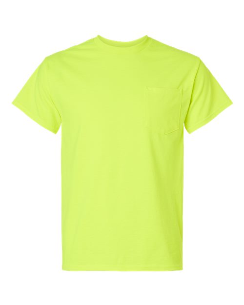 Gildan G230 Adult Ultra Cotton  Pocket T-Shirt #color_SAFETY GREEN