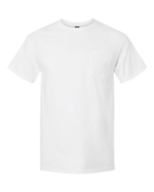 Gildan G230 Adult Ultra Cotton  Pocket T-Shirt #color_WHITE