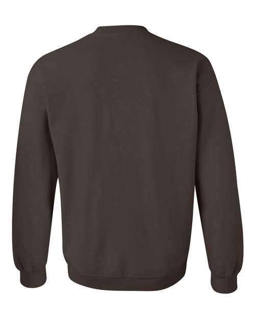 Gildan G180 Adult Heavy Blend 50/50 Fleece Crew #color_DARK CHOCOLATE