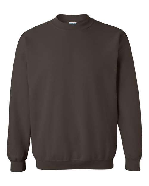 Gildan G180 Adult Heavy Blend 50/50 Fleece Crew #color_DARK CHOCOLATE