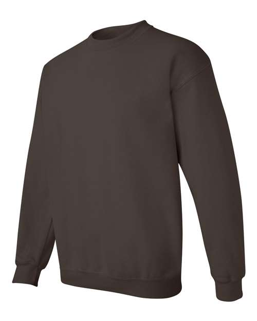 Gildan G180 Adult Heavy Blend 50/50 Fleece Crew #color_DARK CHOCOLATE