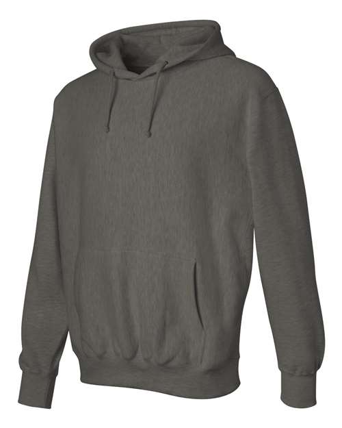 Weatherproof 7700 Cross Weave Hooded Sweatshirt #color_Charcoal