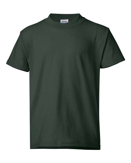 Hanes 5370 Youth 50/50 T-Shirt #color_DEEP FOREST