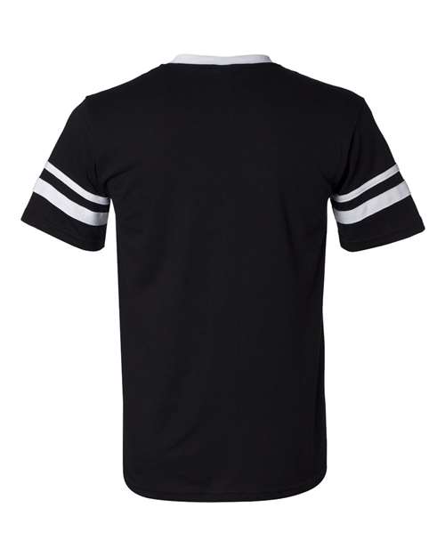 Augusta Sportswear 360 Adult Sleeve Stripe Jersey #color_BLACK/ WHITE