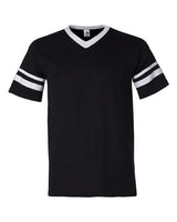 Augusta Sportswear 360 Adult Sleeve Stripe Jersey #color_BLACK/ WHITE