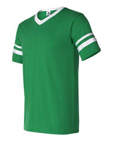 Augusta Sportswear 360 Adult Sleeve Stripe Jersey #color_KELLY/ WHITE