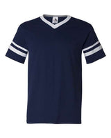 Augusta Sportswear 360 Adult Sleeve Stripe Jersey #color_NAVY/ WHITE