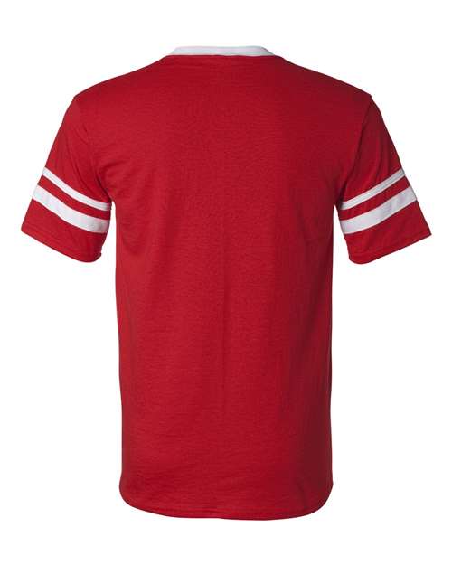 Augusta Sportswear 360 Adult Sleeve Stripe Jersey #color_RED/ WHITE